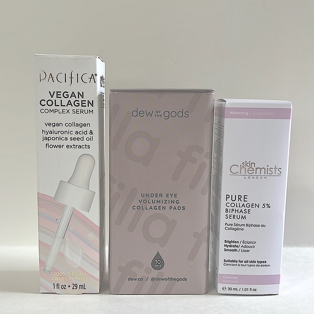 Skincare Bundle Collagen Serums and Under Eye Pads